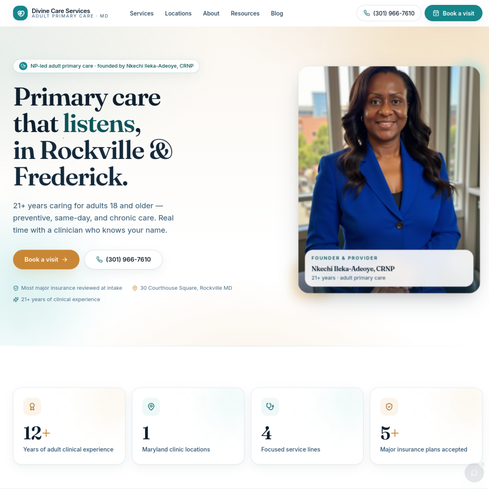 My Divine Care Services website